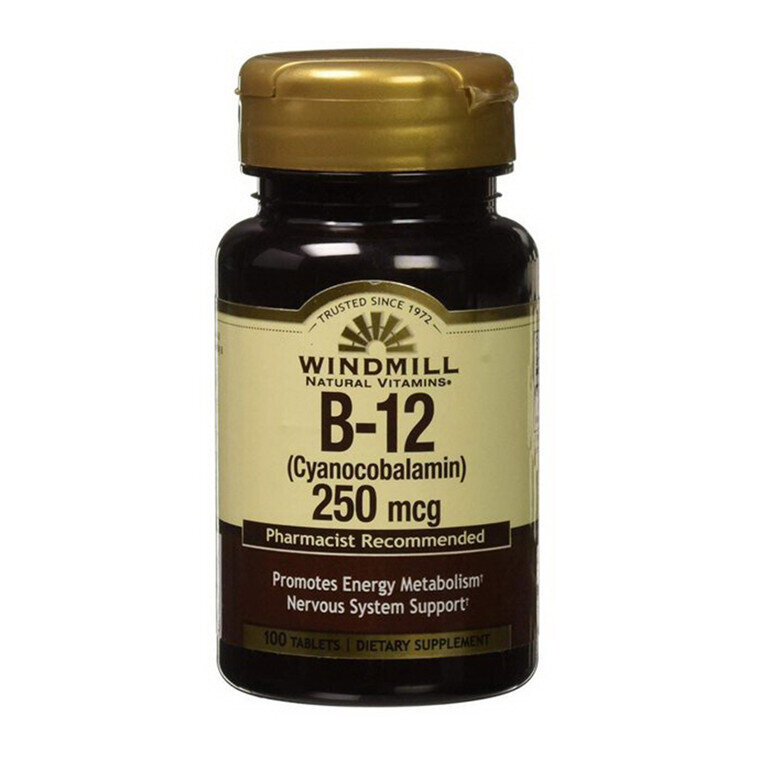 Vitamin B12 Cyanocobalamin 250mcg Tablets 100ct