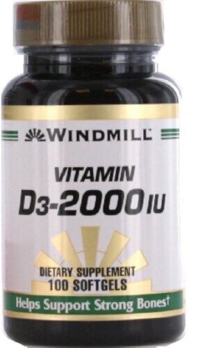 Vitamin D3 Cholecalciferol 50mcg Softgels 100ct