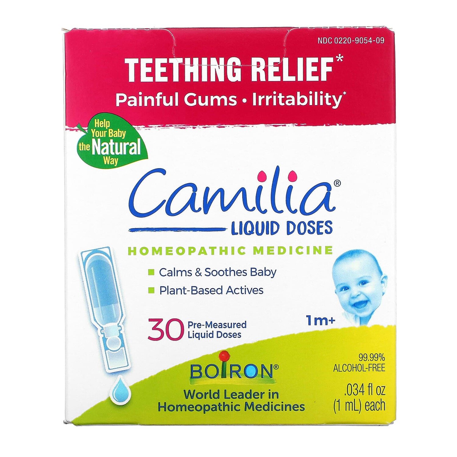 Camilia Liquid Doses Teething Relief Homeopathic Medicine 30 Pre-Measured Liquid Doses