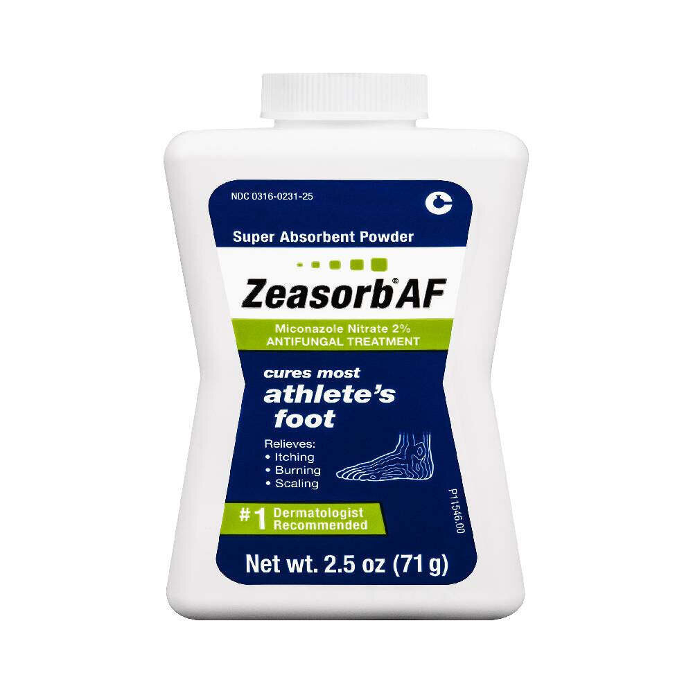 Zeasorb AF Antifungal Treatment Super Absorbent Powder for Athlete’s Foot 71 g