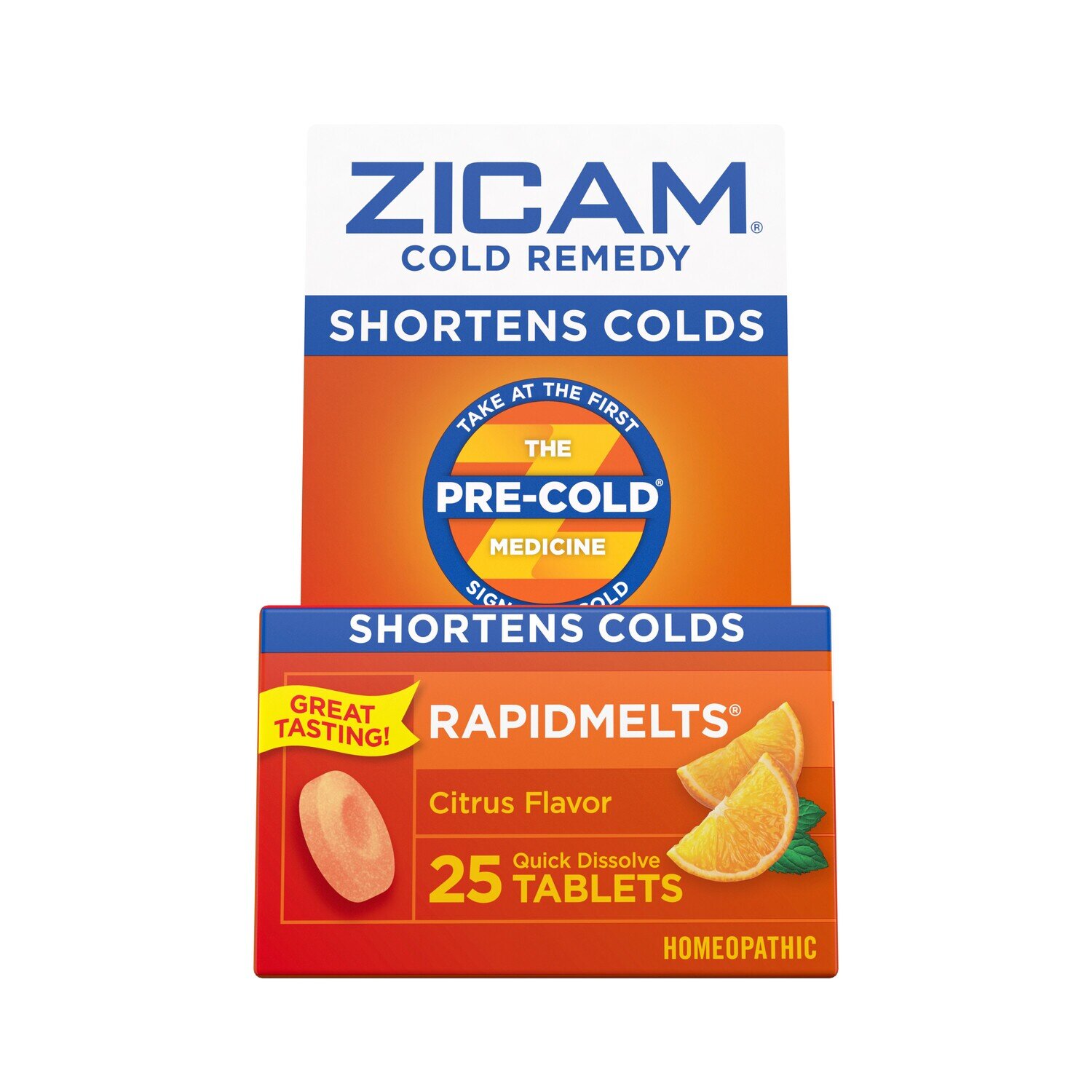 Zicam Cold Remedy Rapidmelts Quick Dissolve Tablets Citrus Flavor 25 ct