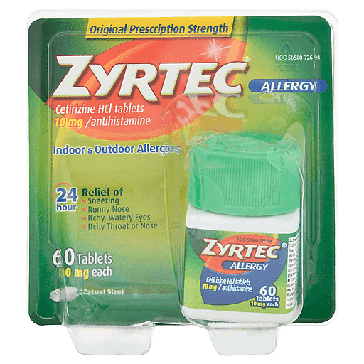 Zyrtec Allergy Tablets 60 ct