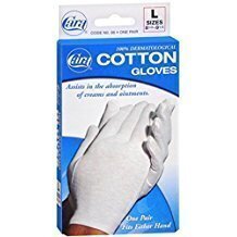 CARA Cotton Gloves - One Pair - Size Large