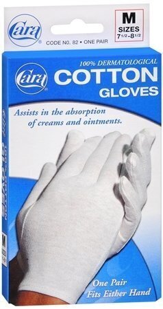 CARA Cotton Gloves - One Pair - Size Medium