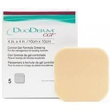 ConvaTec #187660 DuoDerm CGF Border - 4 inch X 4 inch (10cm X 10cm)- Pack of 5