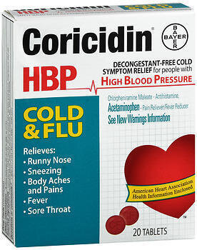 Coricidin HBP Cold & Flu Tablets 20CT