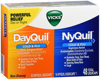 DayQuil/NyQuil Cold & Flu Liquid Caps 48CT