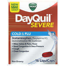 DAYQUIL SEVERE COLD/FLU LIQUID CAPS 16CT DAYQUIL SEVERE COLD/FLU LIQUID CAPS 16CT