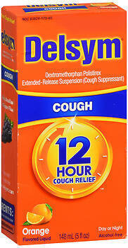 Delsym 12 Hour Cough Suppressant Orange Flavored Liquid 5OZ