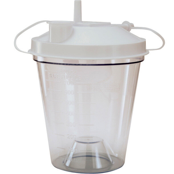 Drive 800CC Disposable Suction Canister & Lid (Pack of 12)
