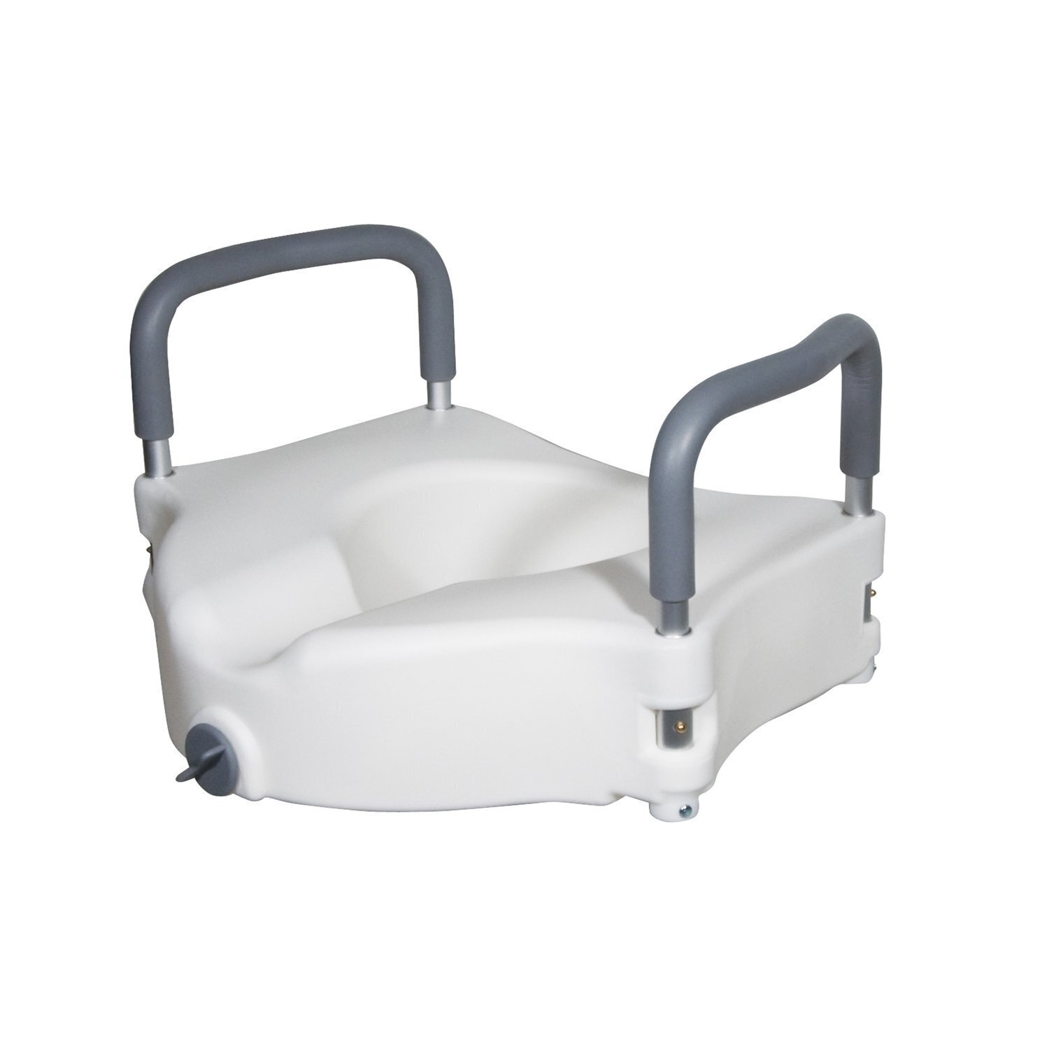Drive Elevated Raised Toilet Seat with Removable Padded Arms, Standard Seat
