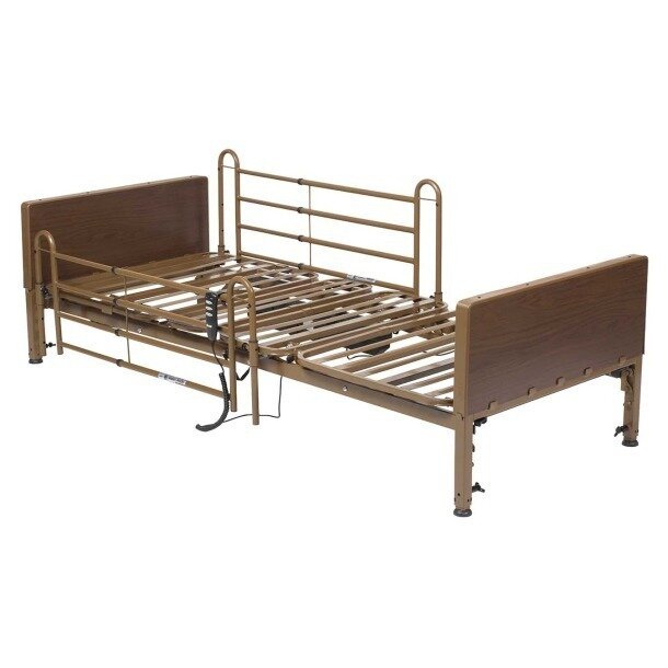 Drive Medical Competitor II Semi-Electric Hospital Bed Hi/Lo Height Adjustable With Caster Wheels