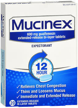 Mucinex Expectorant Extended-Release Bi-Layer Tablets 20CT