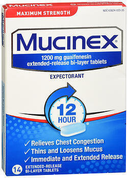 Mucinex Expectorant Tablets Maximum Strength 14CT
