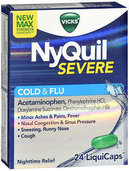 NyQuil Severe Cold & Flu LiquiCaps 24CT