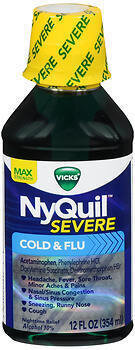 NyQuil Severe Cold & Flu Liquid 12OZ