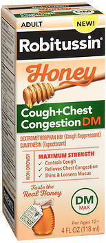Robitussin Adult Honey Cough + Chest Congestion DM Liquid 4OZ
