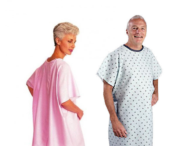 Salk Snap Wrap Patient Exam Gown - One Size Fits All - Yellow Floral