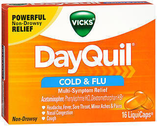 Vicks DayQuil Cold & Flu Multi-Symptom Relief LiquiCaps 16CT