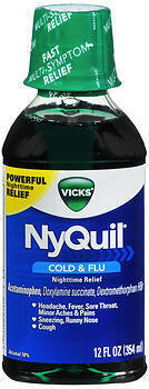 Vicks NyQuil Cold & Flu Liquid 12OZ