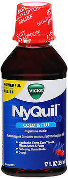 Vicks NyQuil Cold & Flu Liquid Cherry 12OZ