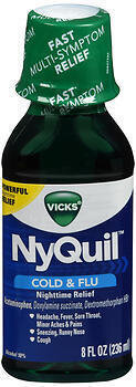 Vicks NyQuil Cold & Flu Nighttime Relief Liquid 8OZ