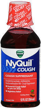 Vicks NyQuil Cough Liquid Cherry 12OZ