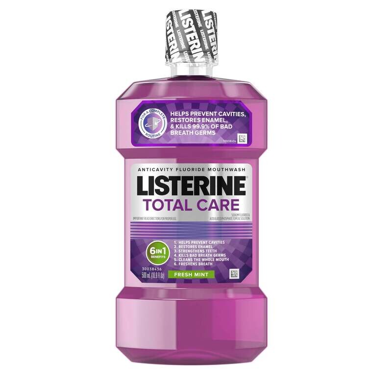 Listerine Total Care Anticavity Fluoride Mouthwash - Fresh Mint 500mL