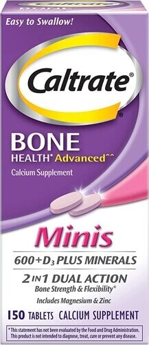 Caltrate Bone Health Advanced Calcium 600 Plus Vitamin D3 Mini Tablets 150ct