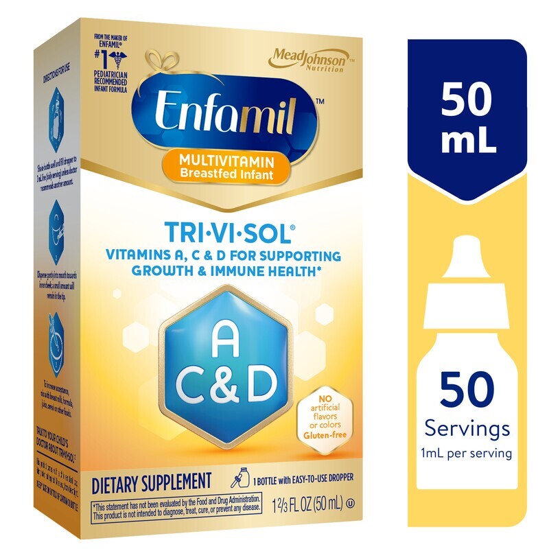 Enfamil Multivitamin Breastfed Infant With Vitamins A, C, & D Liquid Drops 50mL