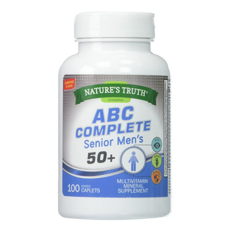 Nature's Truth ABC Complete 50+ Senior Men's Coated Caplets 100ct