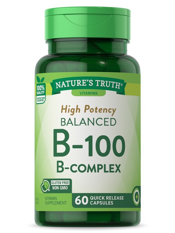 Nature's Truth High Potency Balanced B-100 B-Complex Quick Release Capsules 60ct