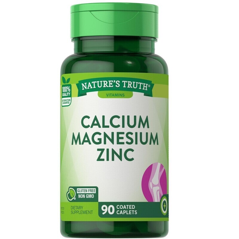 Nature's Truth Calcium Magnesium Zinc Coated Caplets 90ct