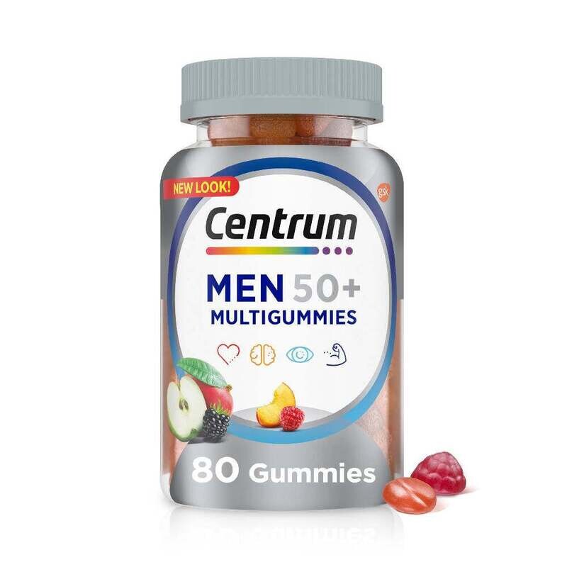 Centrum Men's 50+ Multigummies - Natural Fruit Flavor 80ct