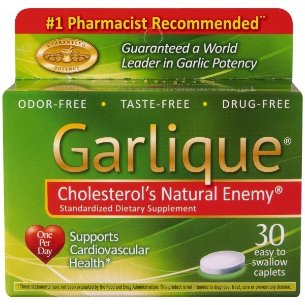 Garlique Cardiovascular Support Easy To Swallow Caplets 30ct