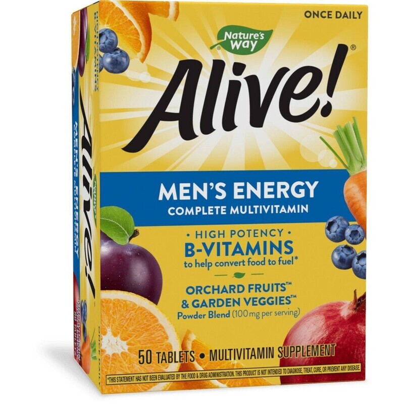 Alive Men's Energy Complete High Potency Multivitamin Tablets 50ct
