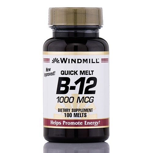 Vitamin B12 Cyanocobalamin 1,000mcg Quick Melt Tablets 100ct - Buy 1 Get 1 Free 2 Pack