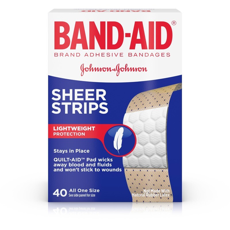 Band-Aid Tru-Stay Sheer All One Size 3/4 in x 3 in 40 ct