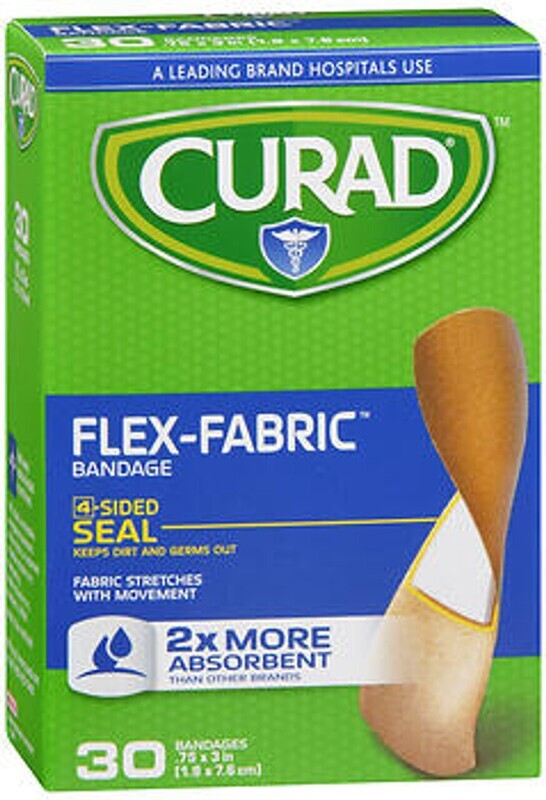 Curad Flex-Fabric Bandage 3/4 in x 3 in 30 ct