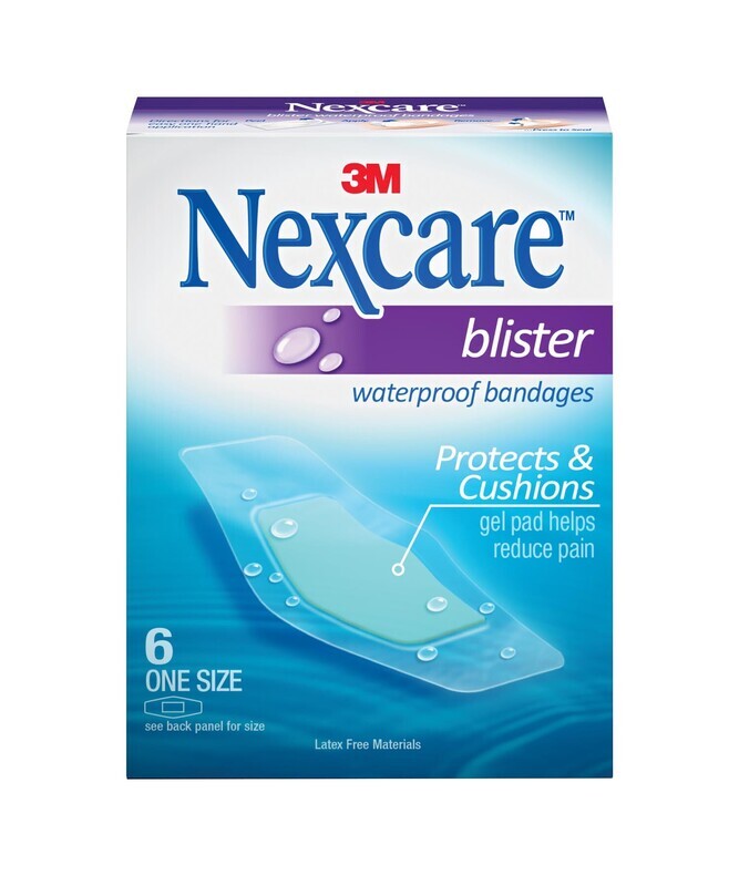 Nexcare Blister Waterproof Bandages 1.06 in x 2.25 in 6 ct