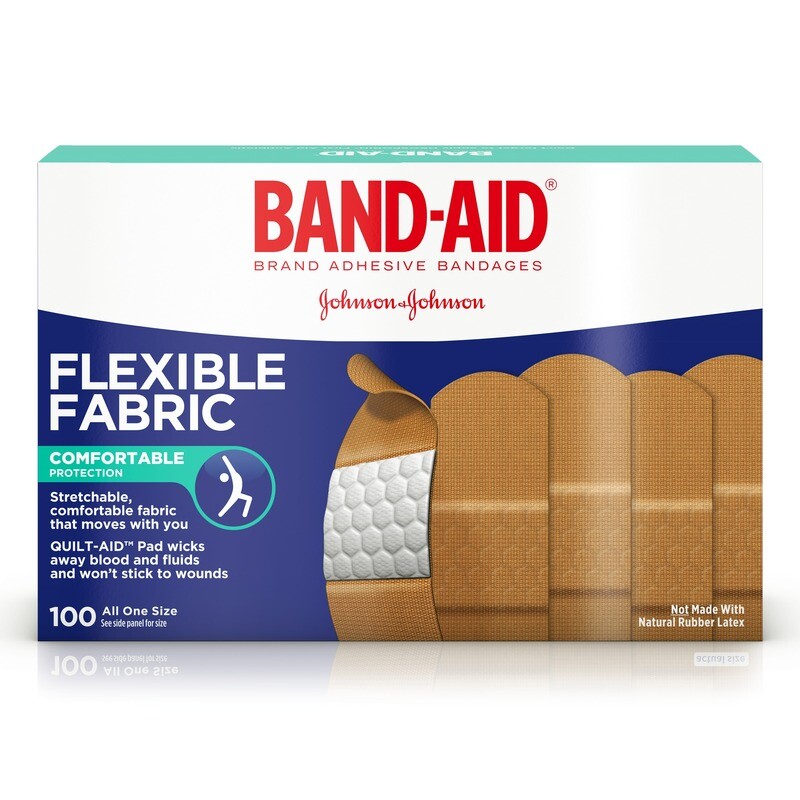 Band-Aid Flexible Fabric All One Size 1 in x 3 in 100 ct
