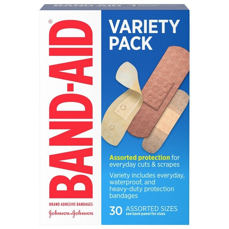 Band-Aid Variety Pack Assorted Sizes 30 ct