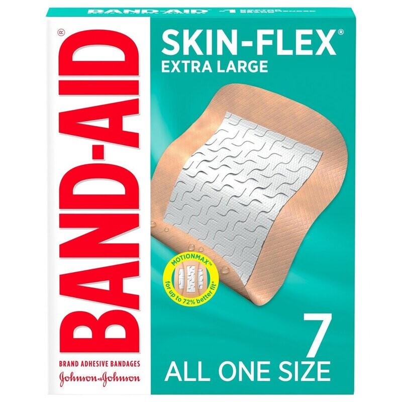 Band-Aid Skin-Flex Extra Large All One Size 2 3/4in x 3 1/2in 7 ct