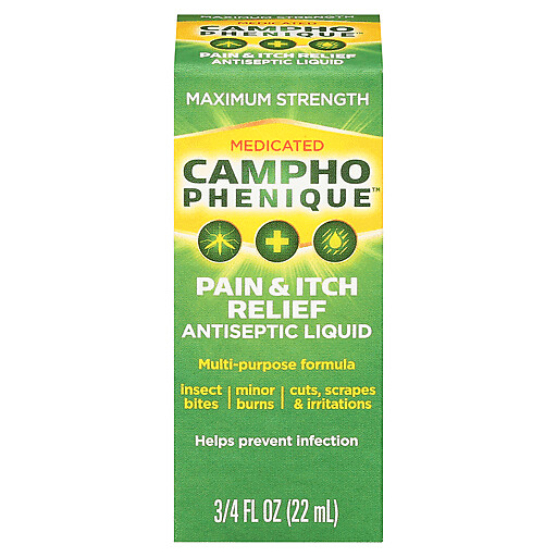 Campho Phenique Maximum Strength Medicated Pain and Itch Relief Antiseptic Liquid 3/4 fl oz