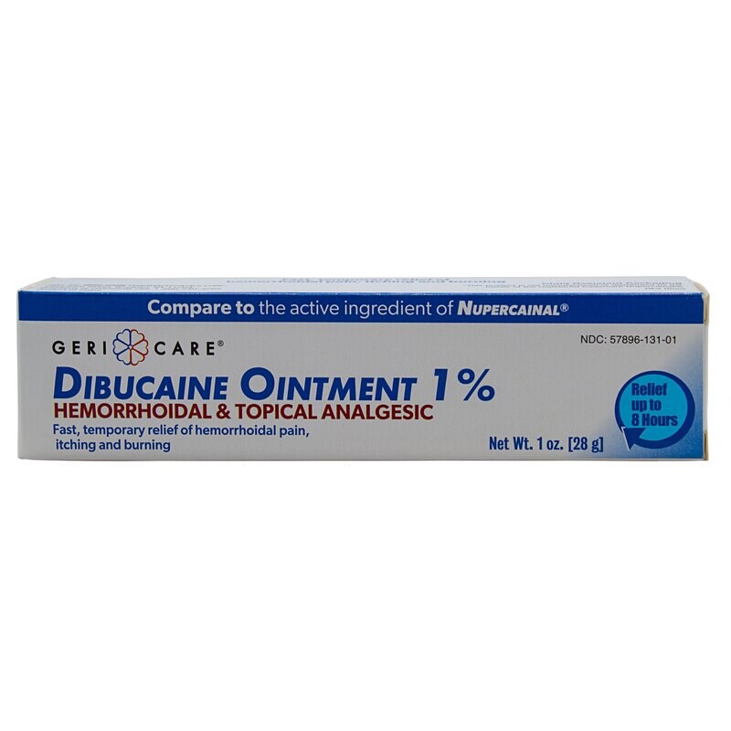 Dibucaine Ointment 1% Hermorrhoidal and Topical Analgesic 1 oz