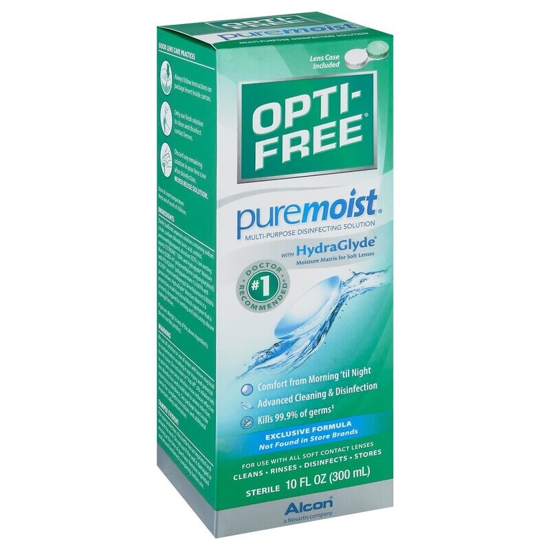 Opti-Free Puremoist with HydraGlyde Multi-Purpose Disinfecting Solution