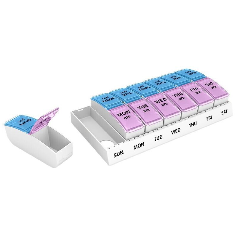 Ezy Dose Small Pill Planner AM/PM Daily Pop-Outs