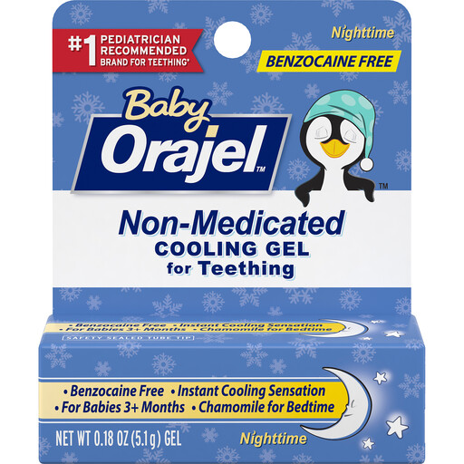 Orajel Baby Cooling Gel for Teething Drug-Free Nighttime 0.18 oz