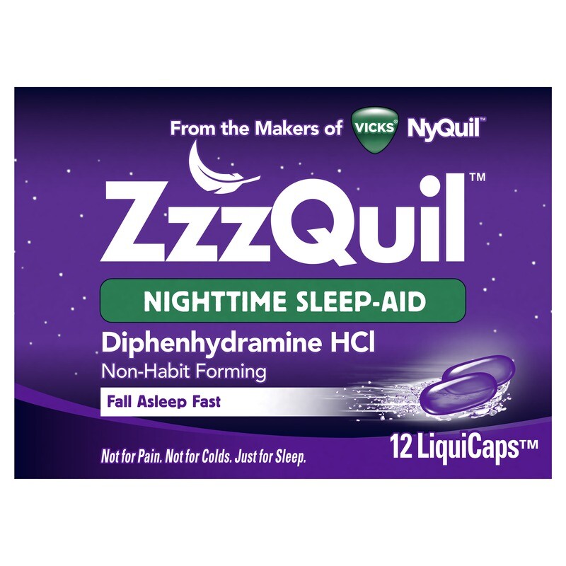 ZzzQuil Nighttime Sleep Aid Liquicaps 12 ct ZzzQuil Nighttime Sleep Aid Liquicaps 12 ct