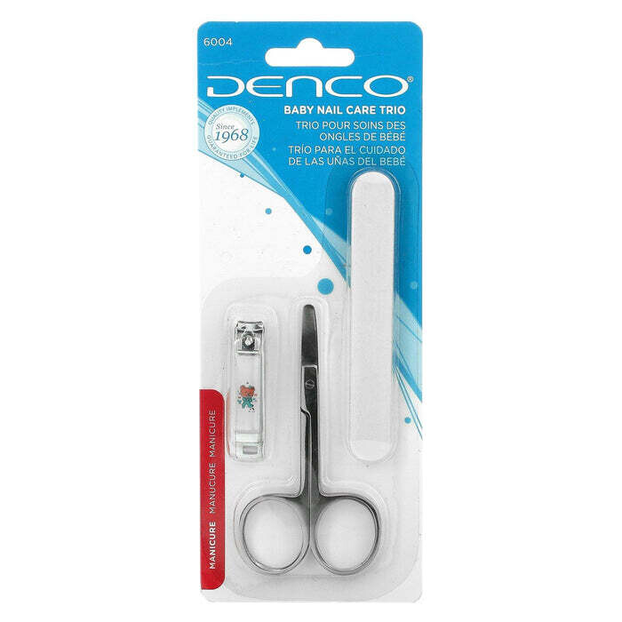 Denco Baby Nail Care Trio With Nail Clipper, Nail Scissors & Nail File
